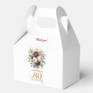 Klassische Rosé-Burgunder-80.-Geburtstags-Geschenk Geschenkschachtel
