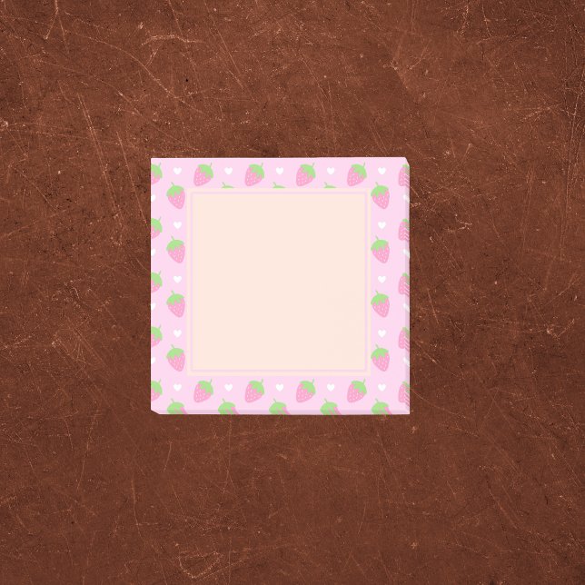 Klassische Rose Rosa Erdbeeren Post-it Klebezettel (Von Creator hochgeladen)