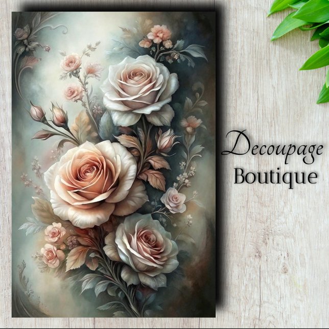 Klassische Rose Seidenpapier (Classic Rose Glow Decoupage Tissue Paper)
