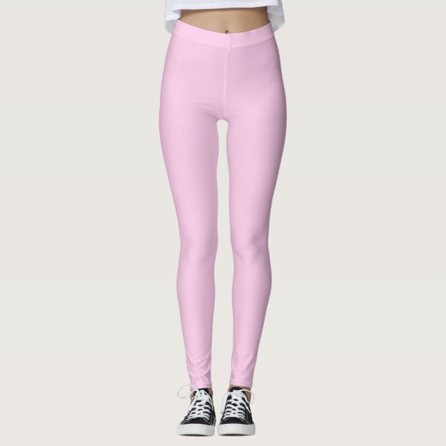 Klassische Rose Solid Color Leggings (Vorderseite)