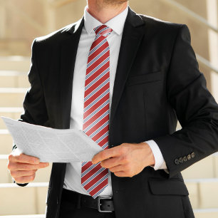 Klassische Rot-und Marine-Streifen Krawatte