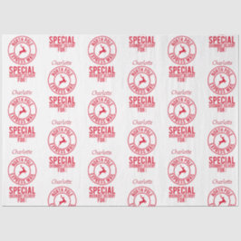 Klassische Rot- und Weißnamen aus Nordpol Seidenpapier