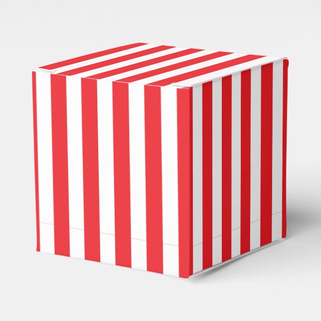 Klassische rot-weiße Streifen Geschenkschachtel (Vorderseite)