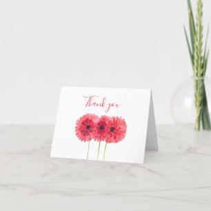 Klassische rote Dahlia-Blumen-Hochzeit Danke 