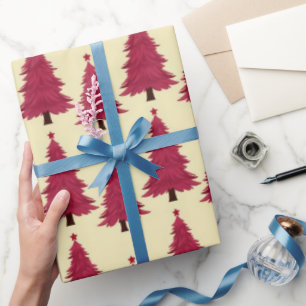 Klassische Rote Elegance Weihnachten Geschenkpapier