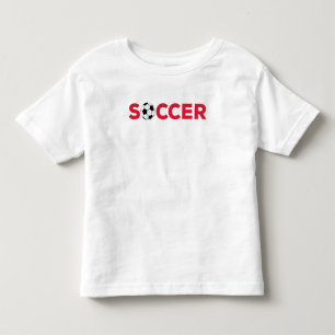 Klassische rote Fußballtypografie Fett Sports Fan Kleinkind T-shirt