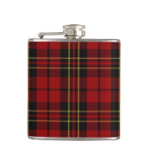 Klassische rote Tartan-Flasche