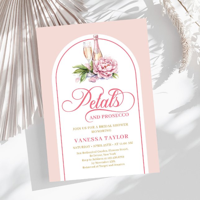 Klassische Röte und goldene Einladung Boho-Bogen-D (Classic blush and gold invite boho arch design

)