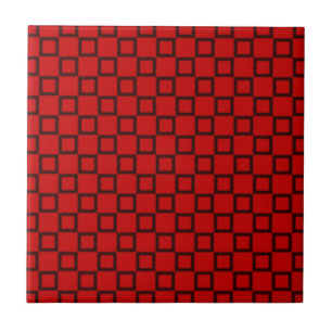 Klassische rote und schwarze Tile Fliese