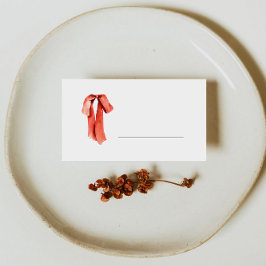 Klassische rote Weihnachts-Schleifen-Füllung Platzkarte