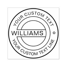 Klassische Round-Logo-Familienname Rubber-Briefmar Gummistempel