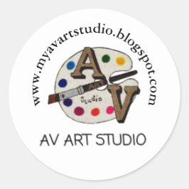 Klassische Round Stickers kreiert von leartiste67