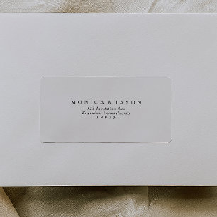 Klassische RSVP-Adressetiketten für Minimalistisch Adressaufkleber