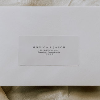Klassische RSVP-Adressetiketten für Minimalistisch Adressaufkleber