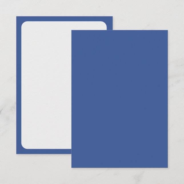 Klassische RSVP-Karte in Blau und Weiß - individue RSVP Karte (Vorne/Hinten)