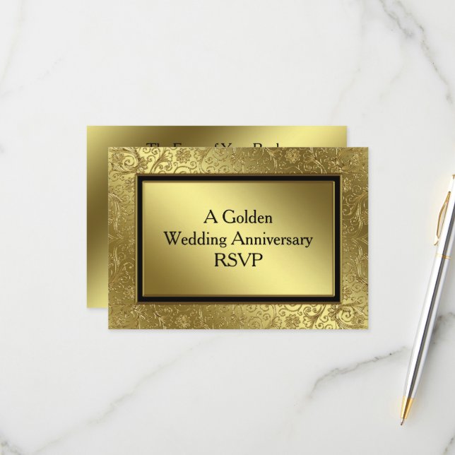 Klassische RSVP-Karte zum Hochzeitstag RSVP Karte (Vorderseite/Rückseite Beispiel)