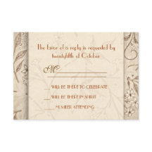 Klassische RSVP-Karten für Blumenhochzeit