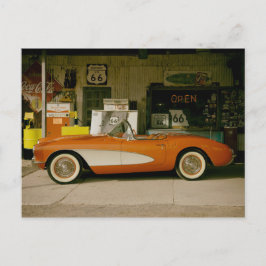 Klassische RT 66-Gasstation Postkarte