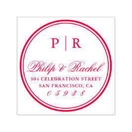 Klassische Rücksendeadresse bei Hochzeiten Permastempel