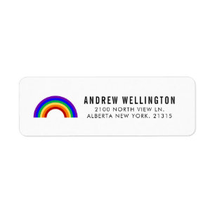 Klassische Rücksendeadresse des Regenbogen- 