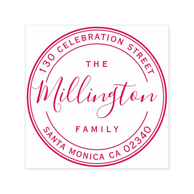 Klassische Rücksendeadresse für den Familiennamen  Permastempel (Design)