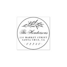 Klassische Rücksendeadresse für elegante Skriptfam