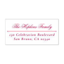 Klassische Rücksendeadresse für elegante Skriptfam