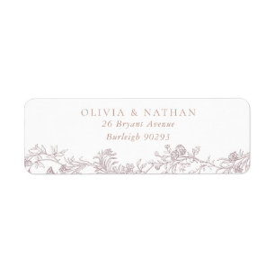 Klassische Rücksendeadresse für Hochzeiten