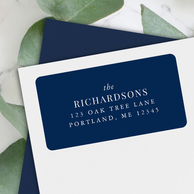 Klassische Rücksendeadresse mit Nachname für bearb Adressaufkleber (Von Creator hochgeladen)