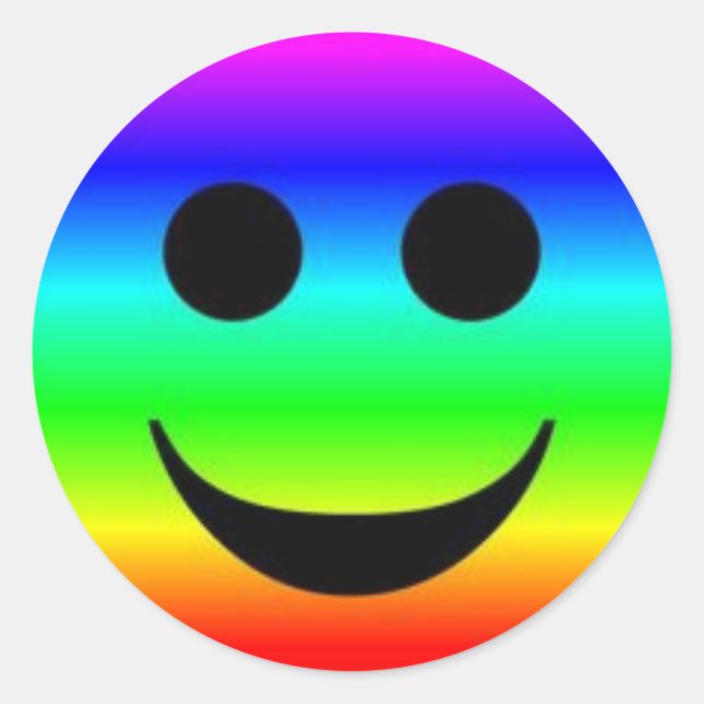 Klassische Rundaufkleber/Regenbogenfläche Runder Aufkleber (Vorderseite)