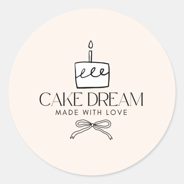 Klassische runde Aufkleber (Vorderseite)