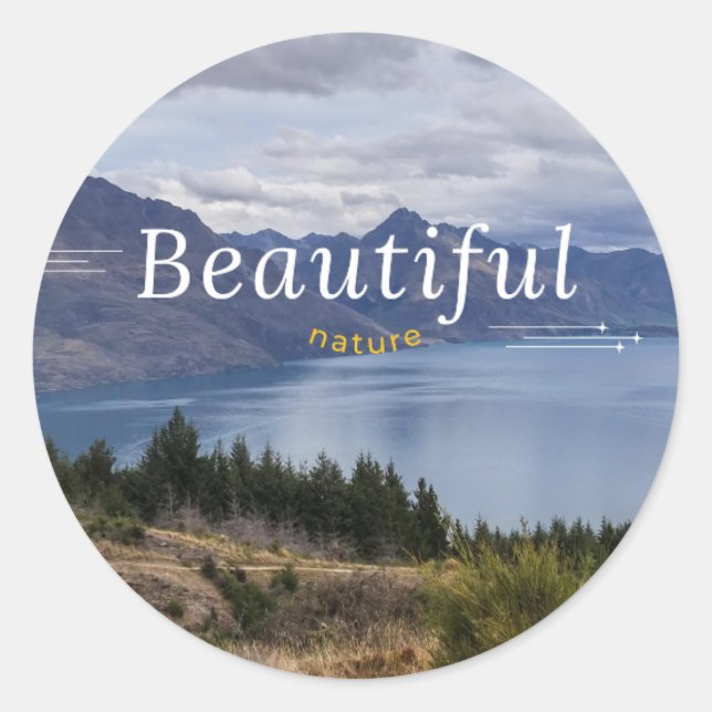 Klassische runde Aufkleber (Vorderseite)