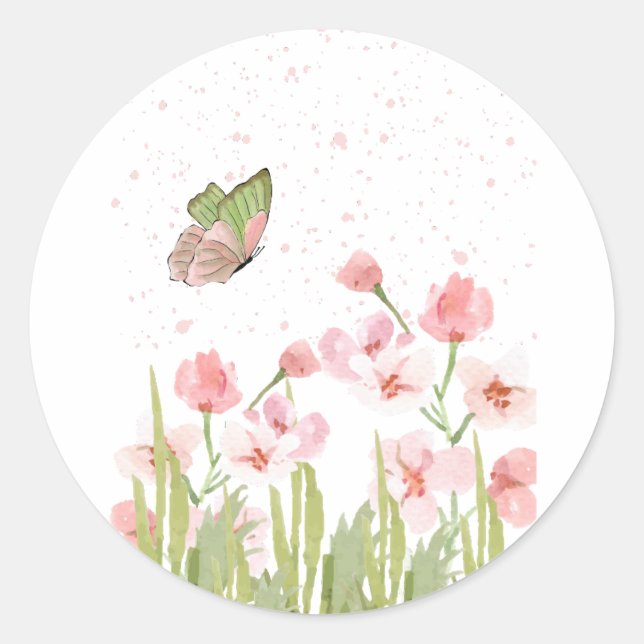 Klassische runde Aufkleber (Vorderseite)