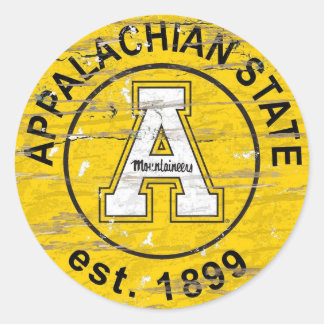 Klassische runde Aufkleber – Appalachian State Uni