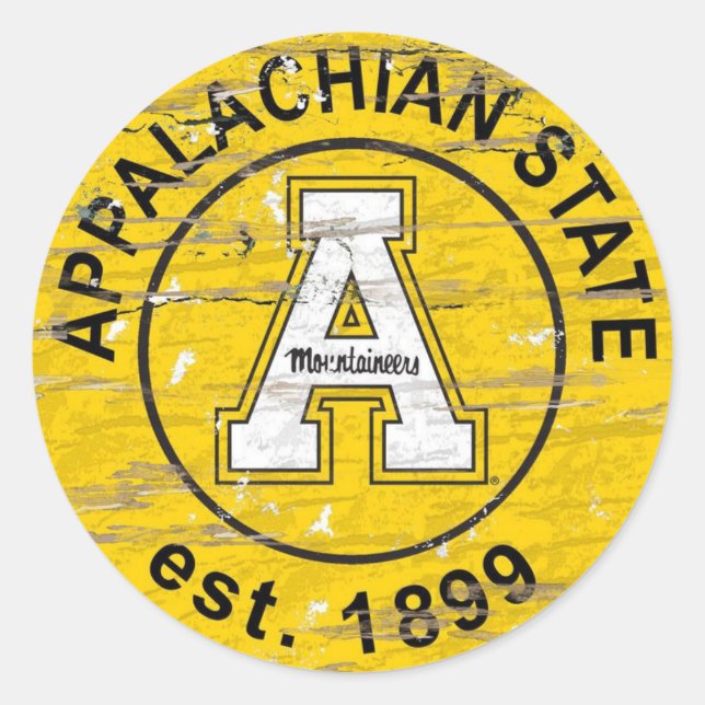 Klassische runde Aufkleber – Appalachian State Uni (Vorderseite)
