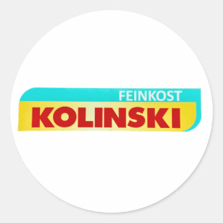Klassische runde Aufkleber Feinkost Kolinski Merch