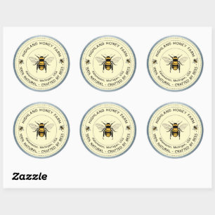 Klassische Runde Aufkleber Pure Honey Custom Sti