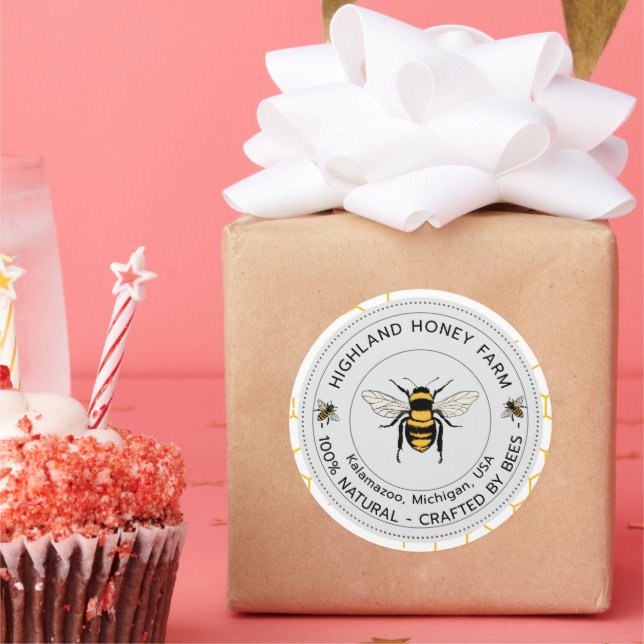 Klassische Runde Aufkleber | Pure Honey Custom Sti (Party)