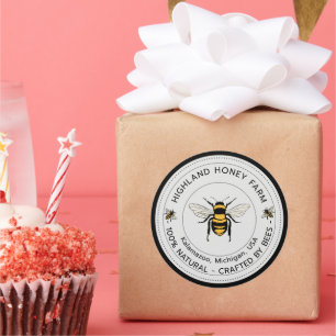 Klassische Runde Aufkleber   Reiner Honig-Maßstab