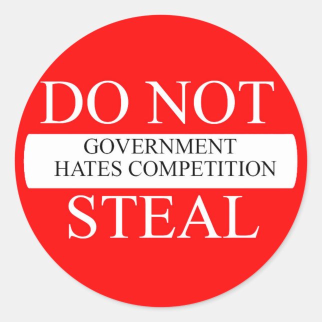 Klassische Rundkleber-Aufkleber Regierung Runder Aufkleber (Vorderseite)