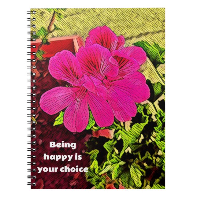 klassische rustikale Retroblüte Blume Notizblock (Vorderseite)
