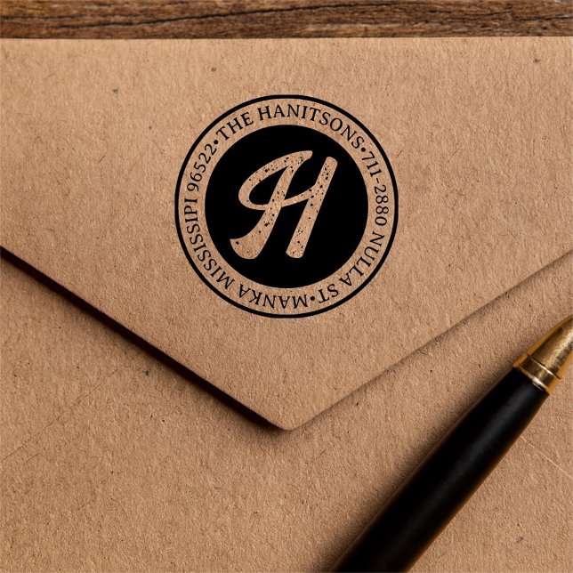 Klassische Rustikale Rücksendeadresse Permastempel (Von Creator hochgeladen)