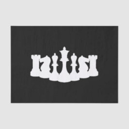 Klassische Schachpartien Schwarz und Weiß Seidenpapier