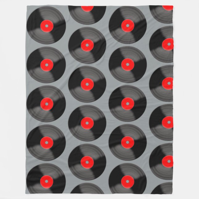 Klassische Schallplatte Fleecedecke (Vorderseite)
