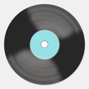 Klassische Schallplatten-Aufkleber Runder Aufkleber