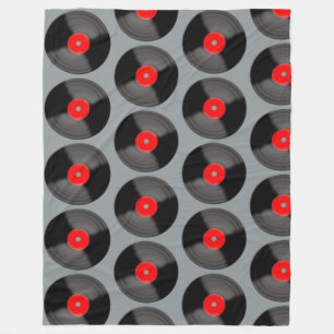 Klassische Schallplatten-Decke Fleecedecke