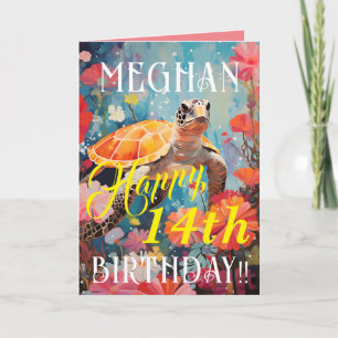 Klassische Schildkröte und Ozean Alles Gute zum Ge Karte