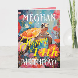 Klassische Schildkröten und Ozeane zum Geburtstag Karte