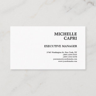 Klassische Schlichte, einfache Minimalistisch zeit Visitenkarte