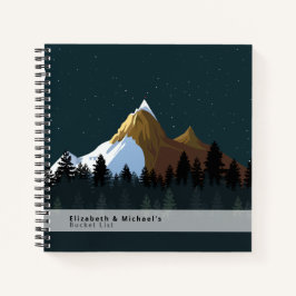 Klassische schneebedeckte Berge BUCKET LIST Custom Notizbuch